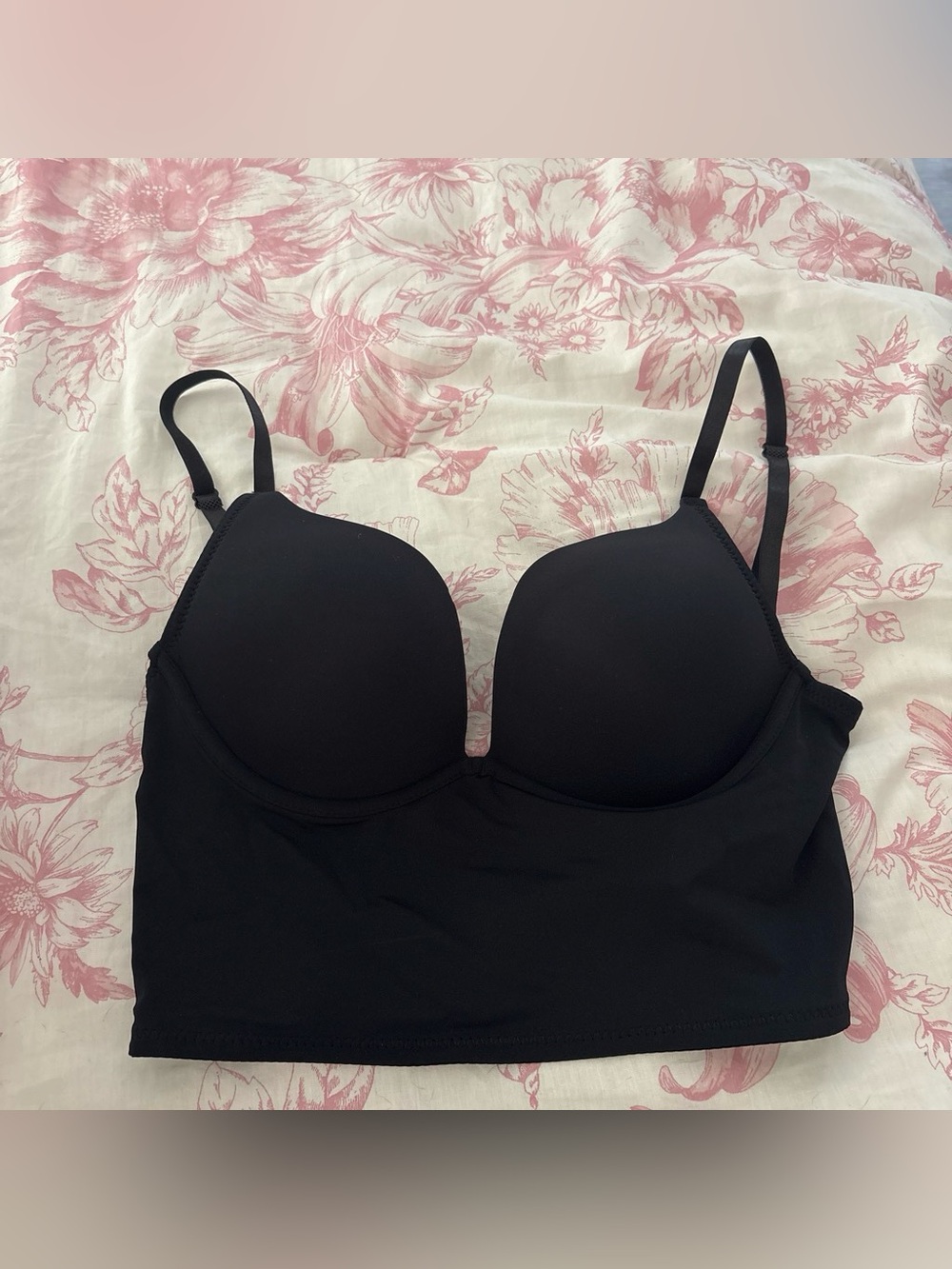 Black Longline Padded Bra Top - Women Intimates